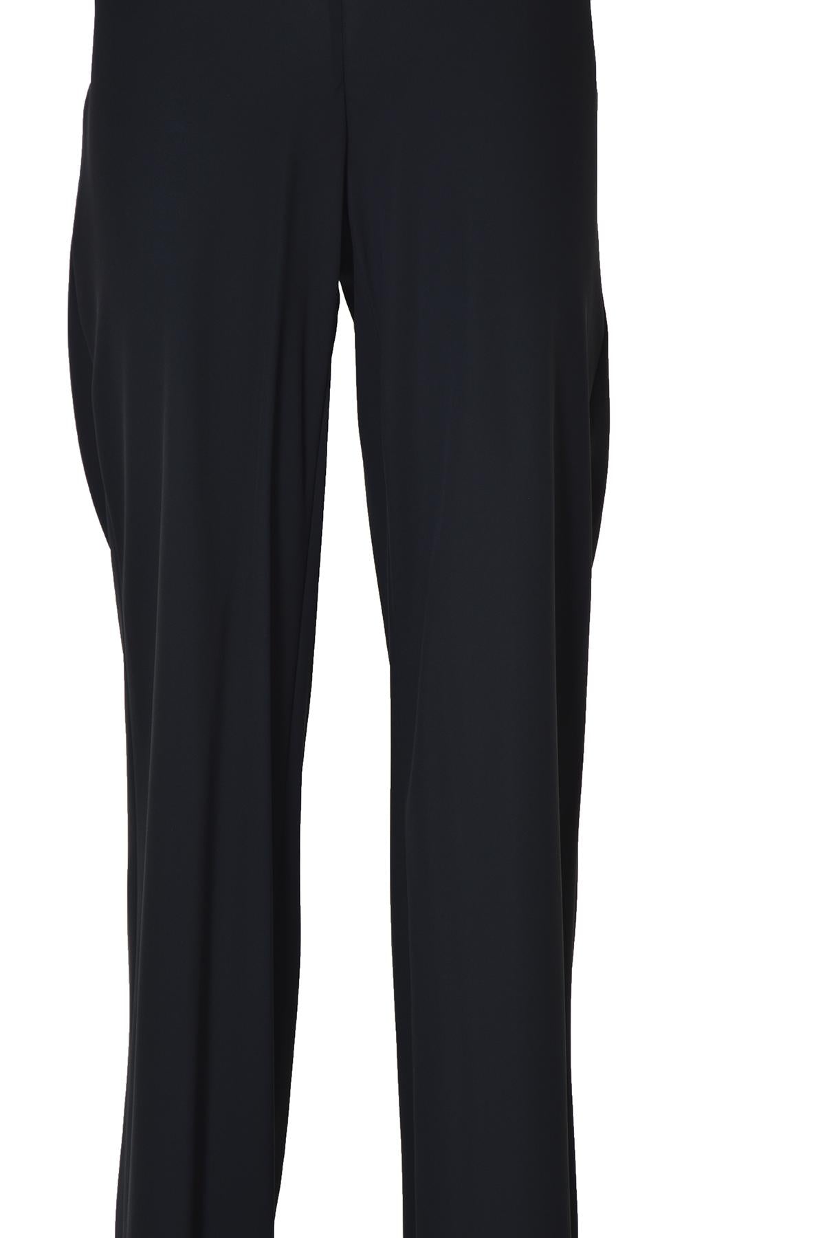 Pantalone flare in viscosa nera Alberta Ferretti 