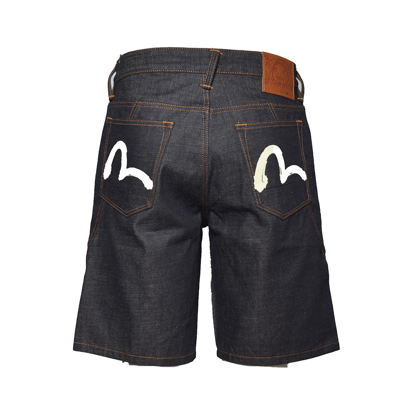 ht seagull printed pocket denim shorts 