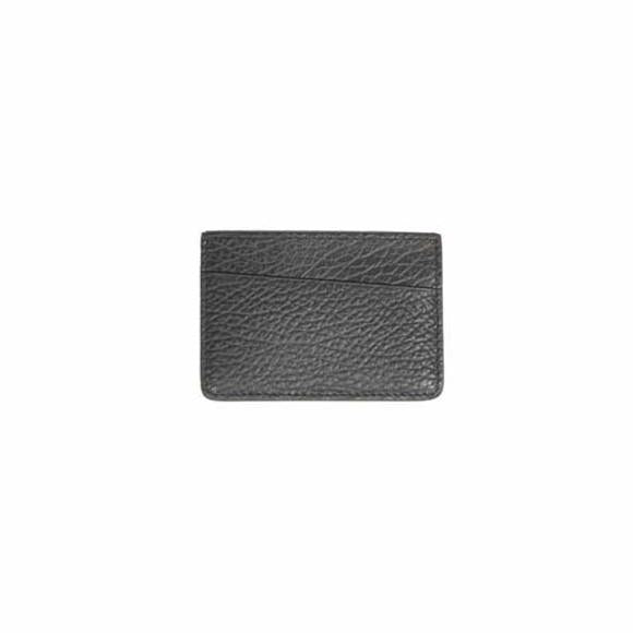 Portacarte in pelle martellata nero Maison Margiela 