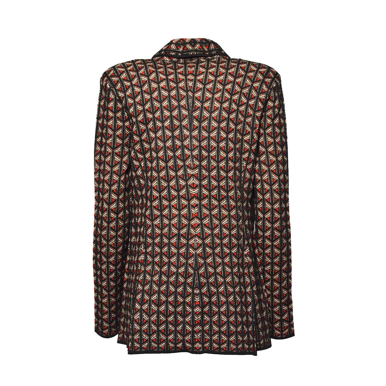 Giacca Trillian in lana motivo geometrico rosso Diane Von Furstenberg 