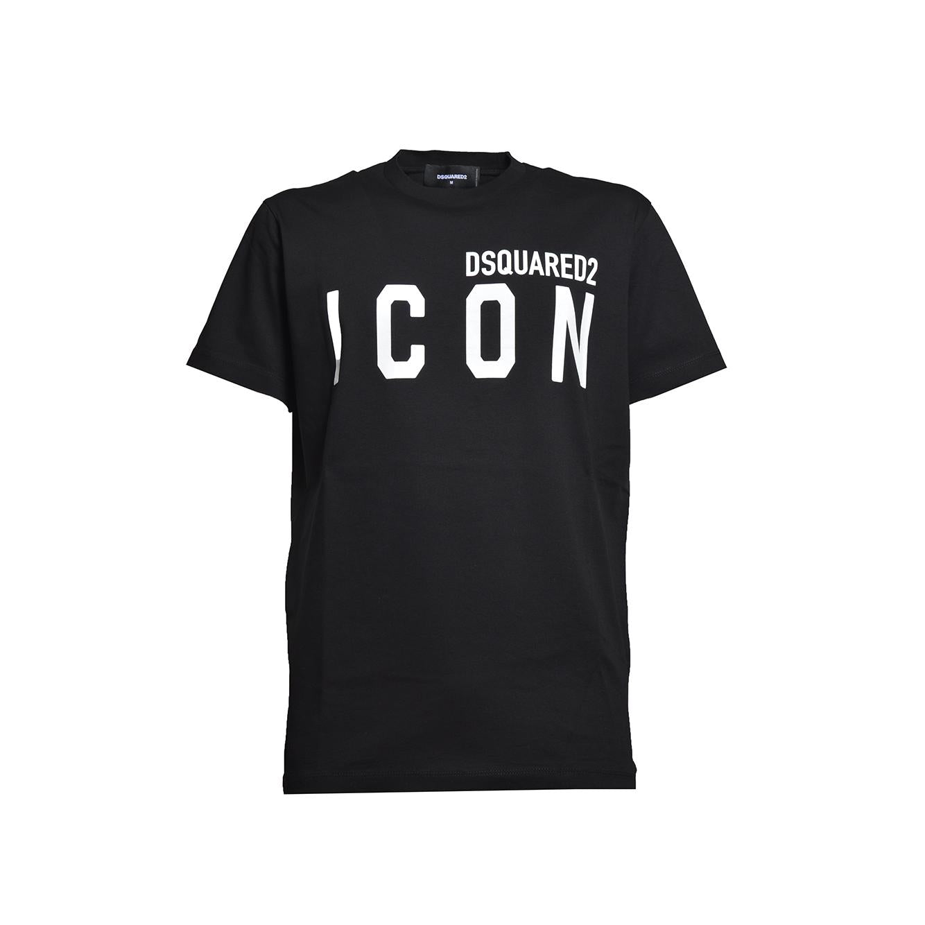 T-shirt nera con logo Icon Dsquared2 