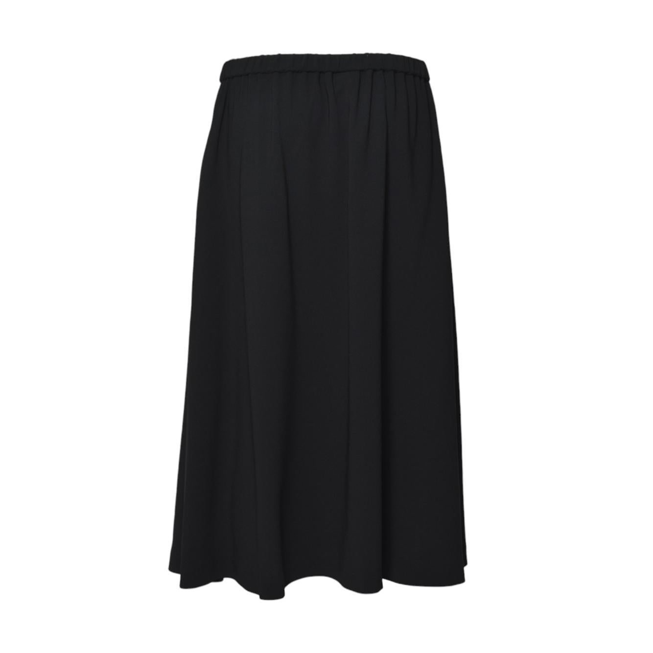 Gonna midi in crepe nero Aspesi 