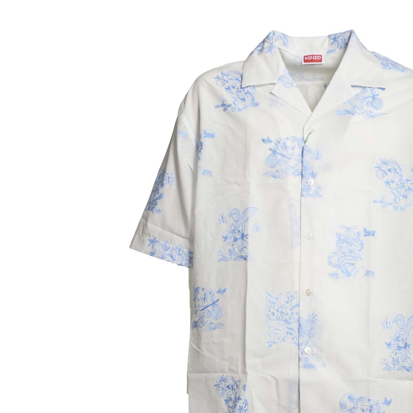 kenzo cartoon hawaiian short sleeve shirt 
