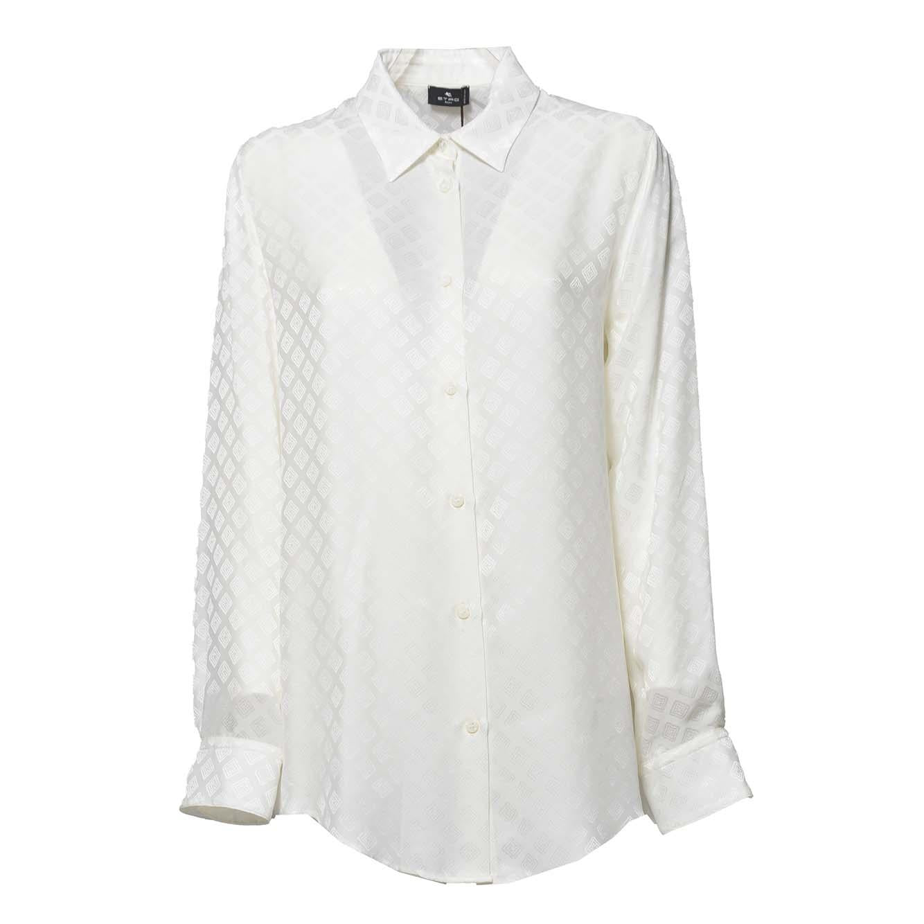 Camicia in seta jacquard bianca Etro 