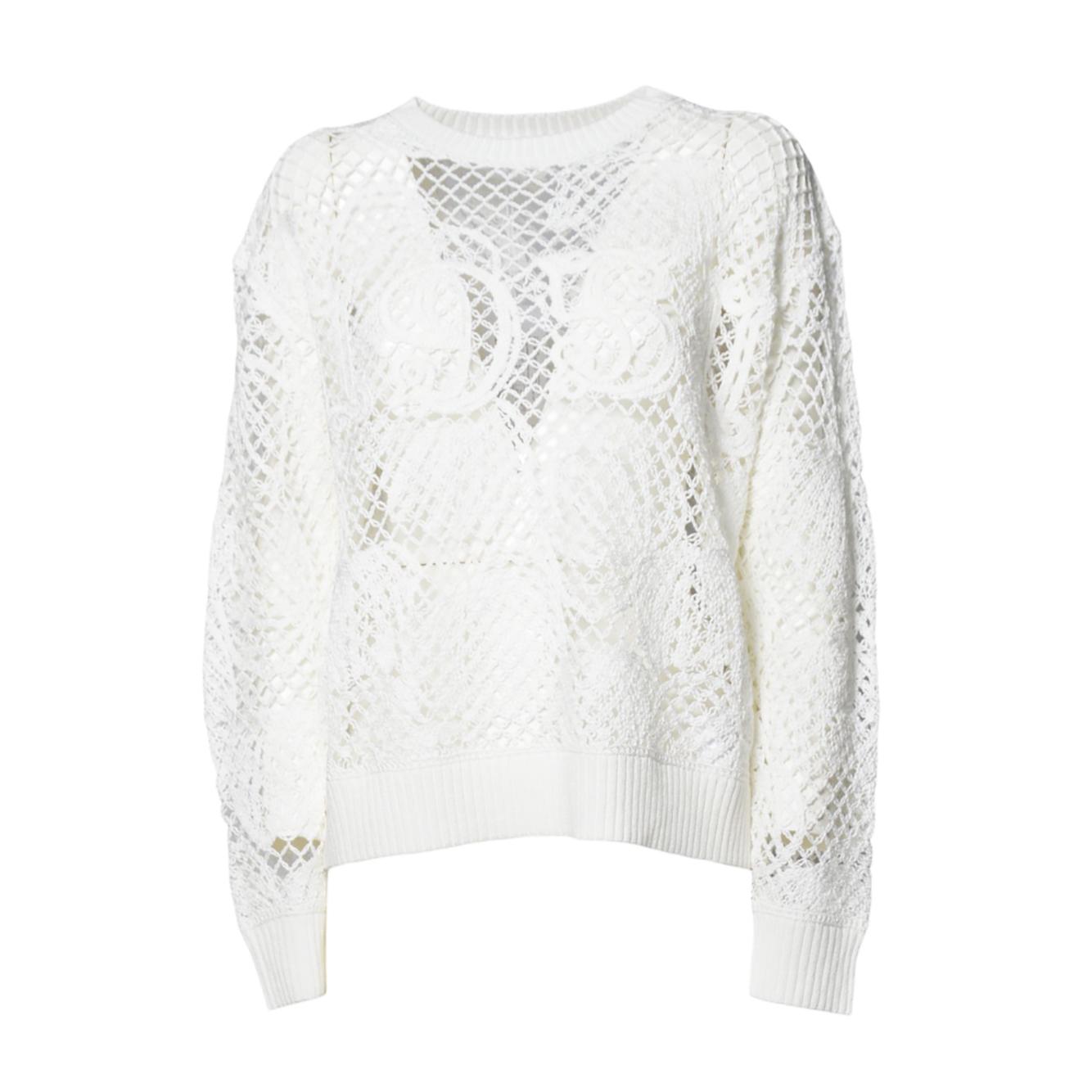 Maglia Farea in cotone ricamato bianco Max Mara 