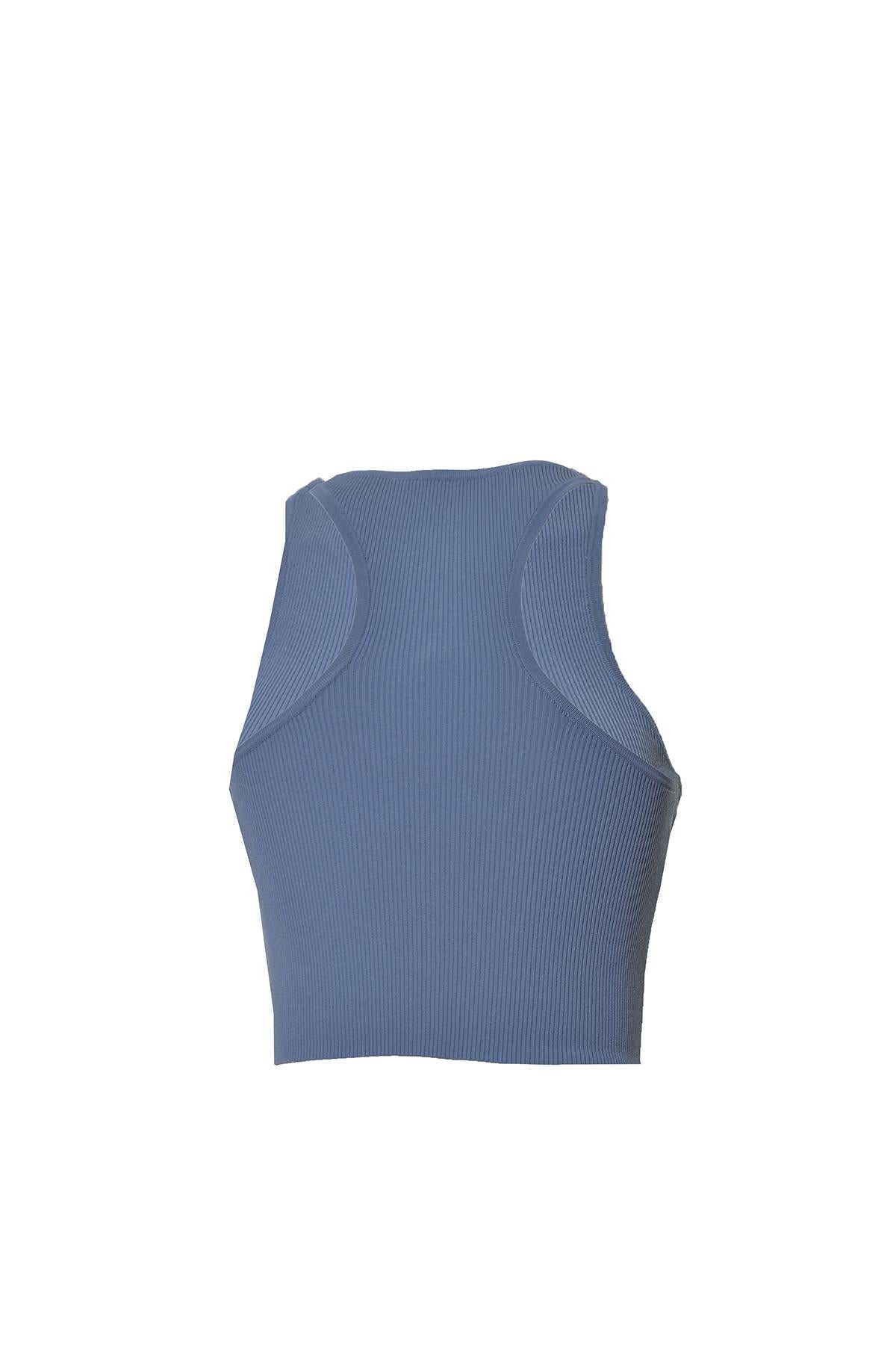 Top Turku in viscosa azzurra Max Mara 