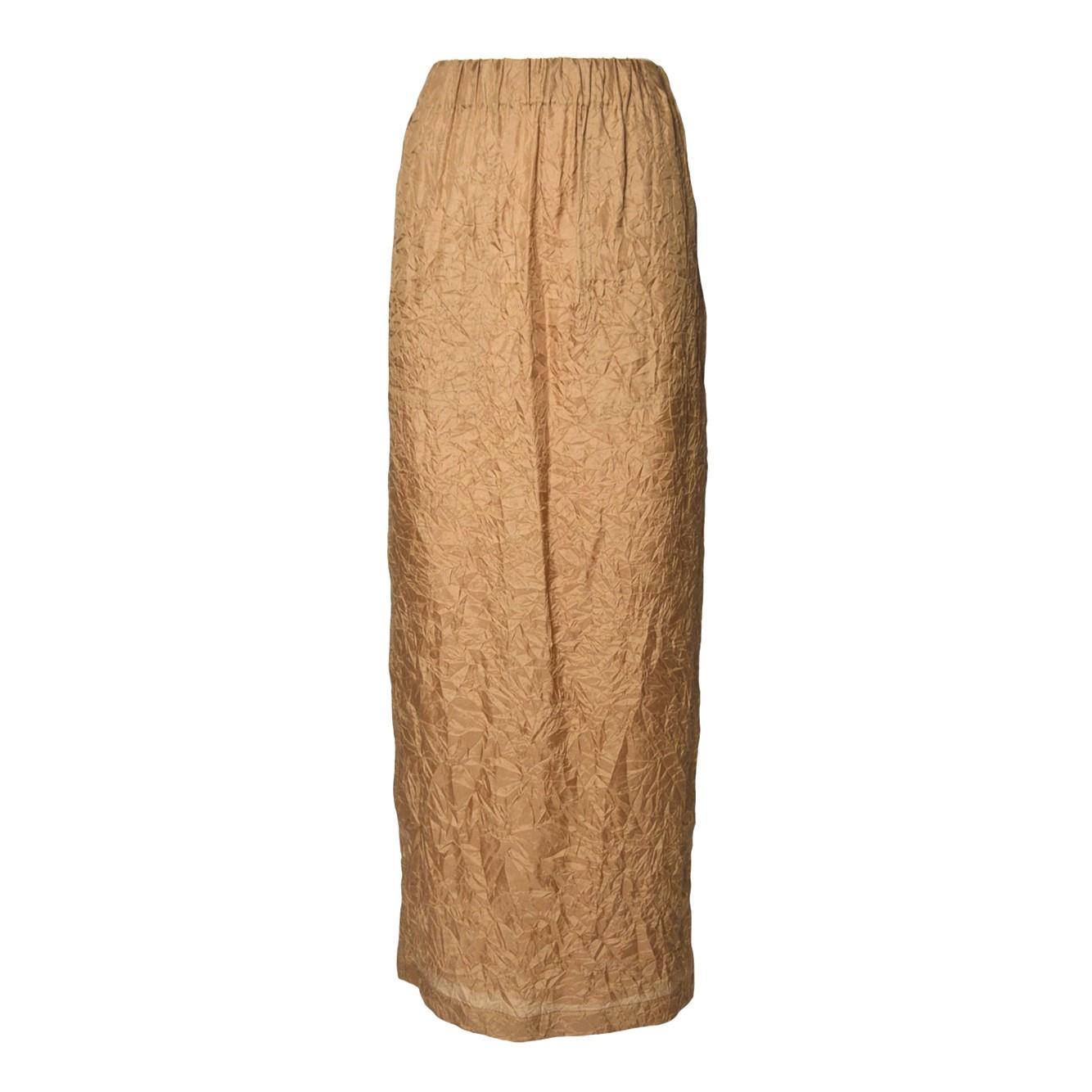 Gonna Aeroso1234 lunga in lana crushed cammello Max Mara 