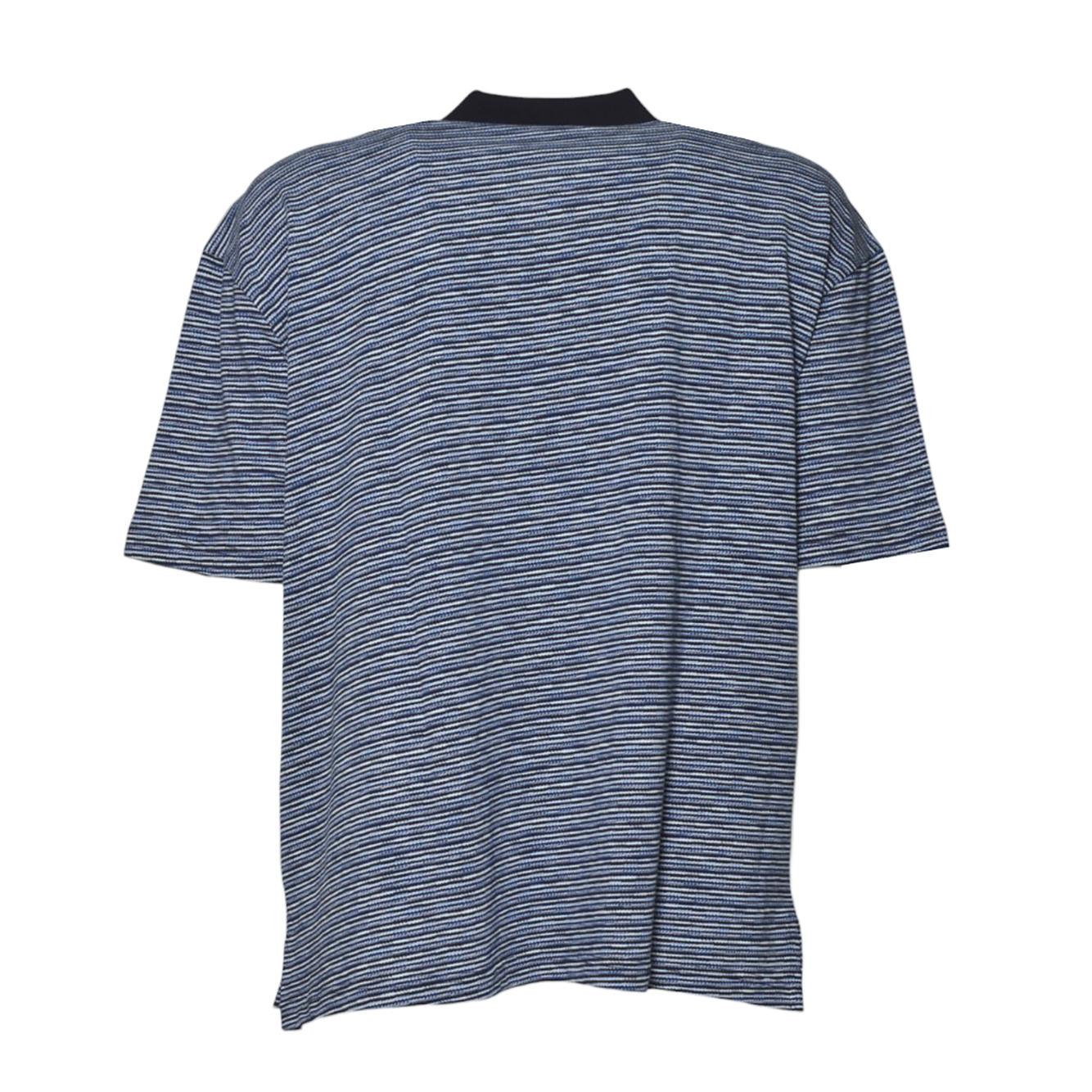 Polo in cotone jersey a righe blu Etro 