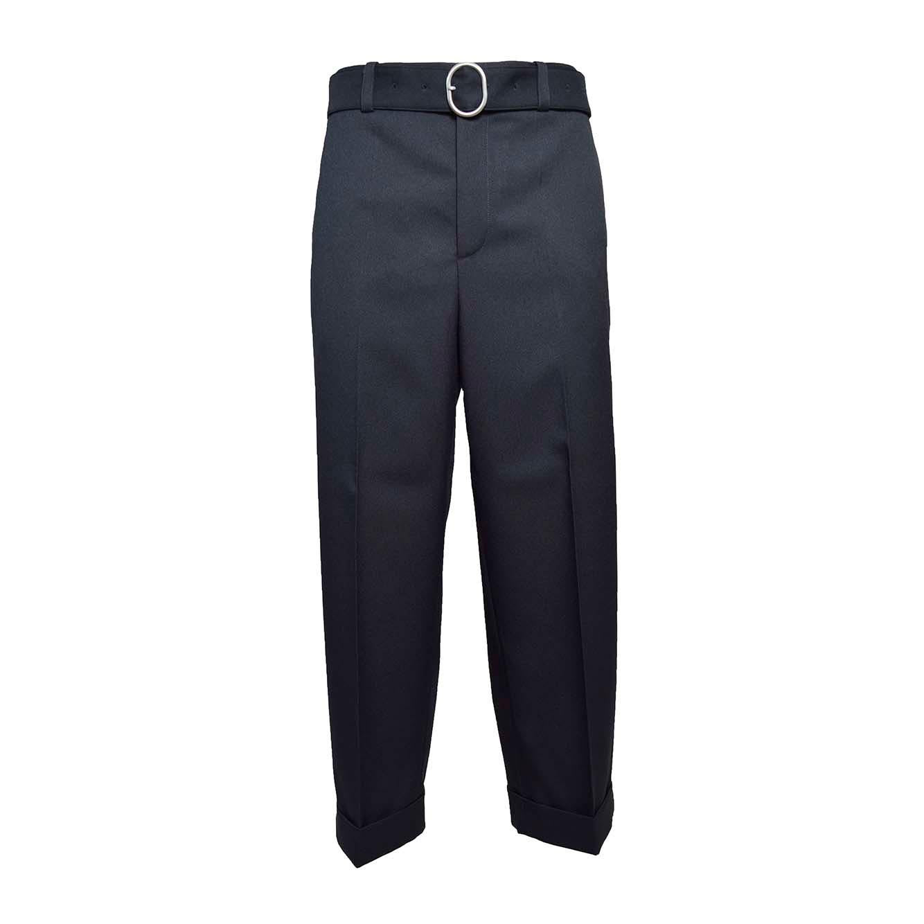 Pantalone in gabardine blu Jil Sander 