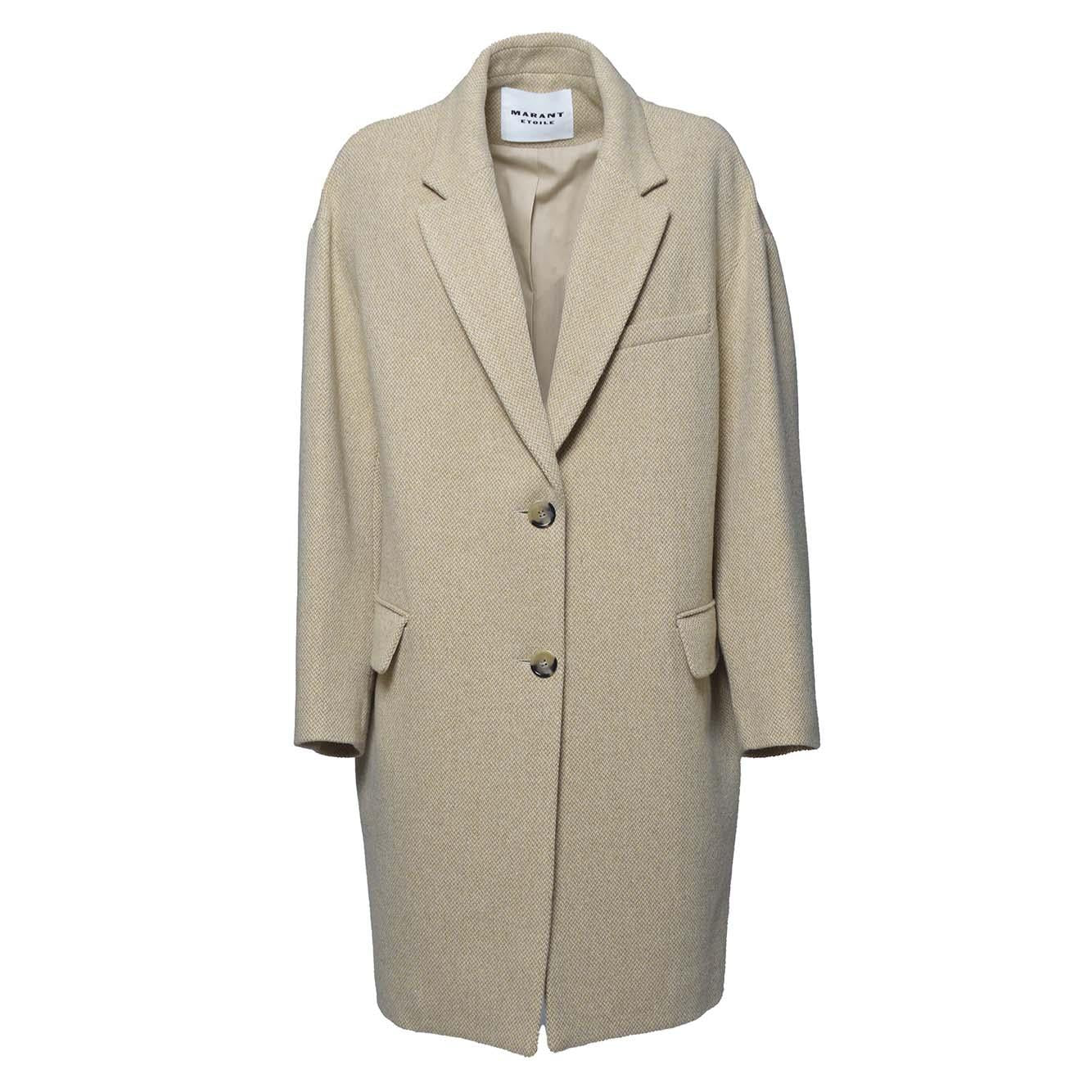 Cappotto Limiza in lana ecrù Marant Etòile 