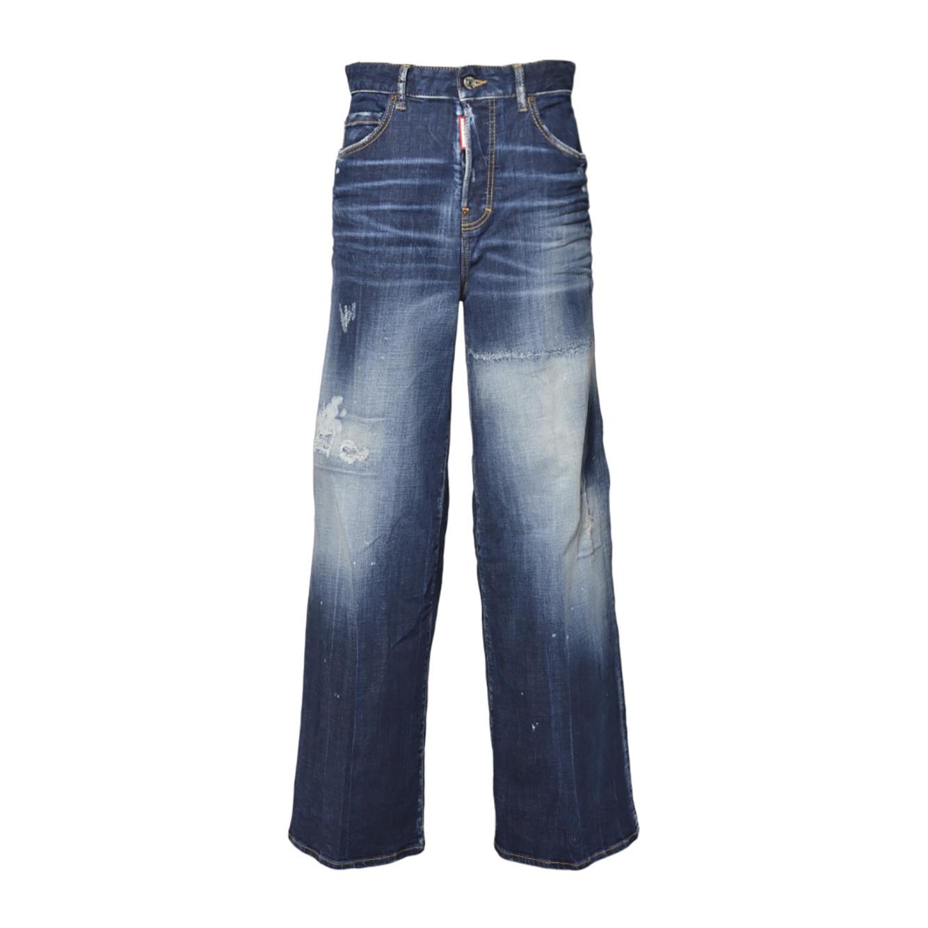 Jeans Traveller Dark White Line in denim blu scuro Dsquared2 