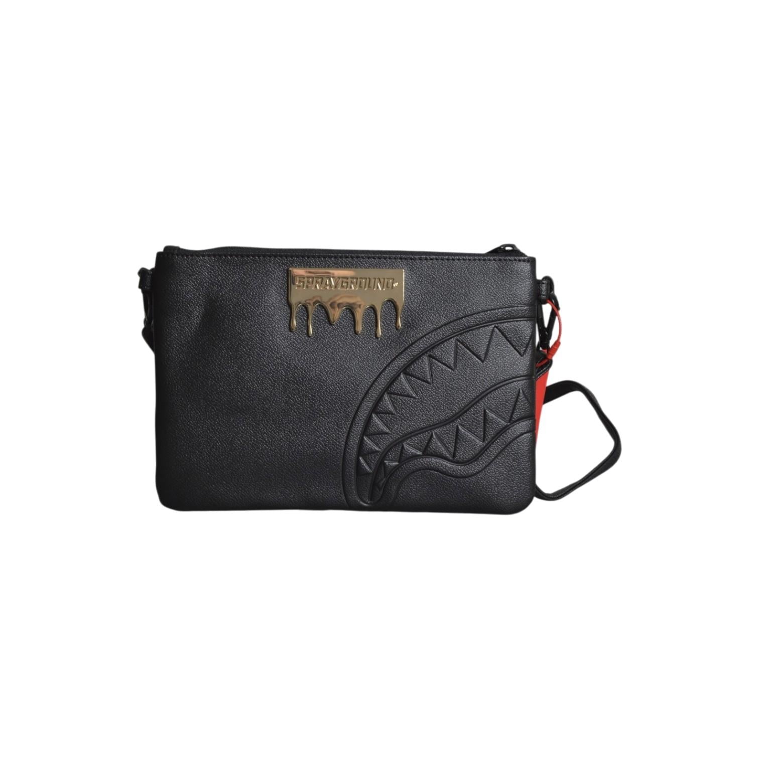 gold brick luxe crossover clutch 