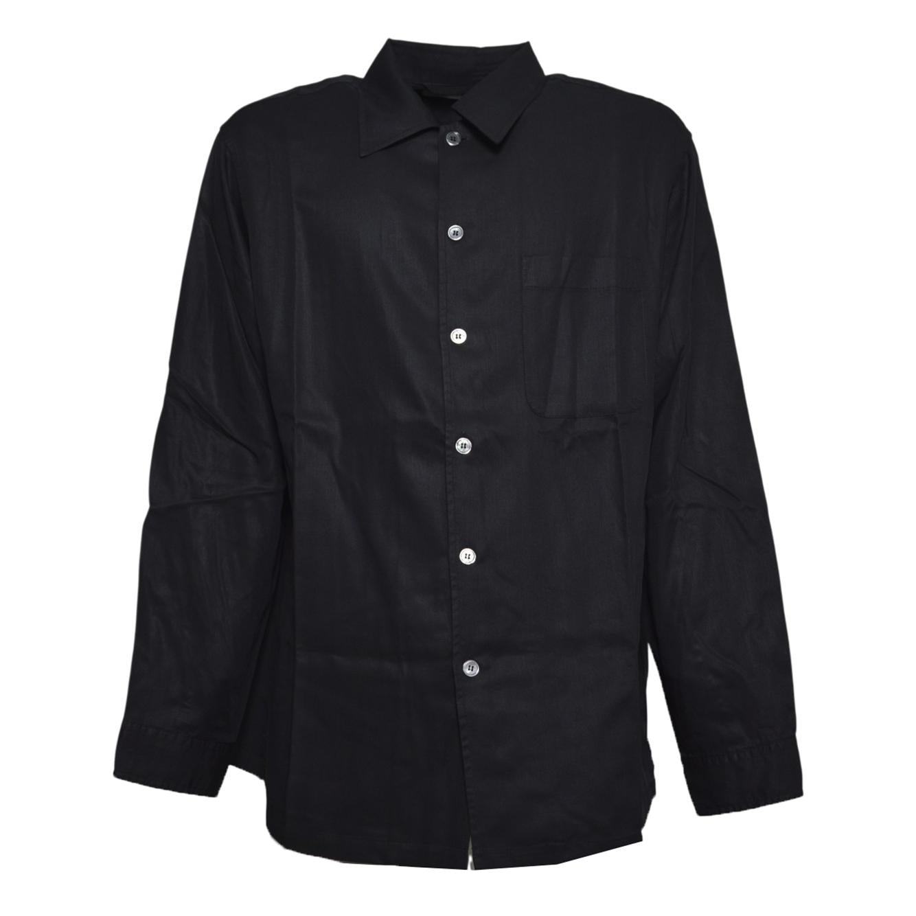 every shirt draping black lyocell 