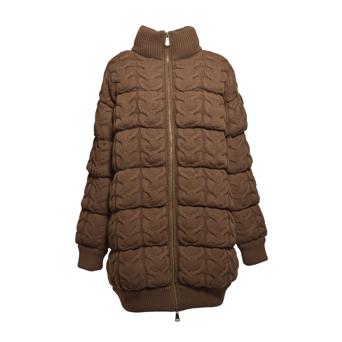 Piumino Ovatta in lana e cashmere cammello Max Mara 