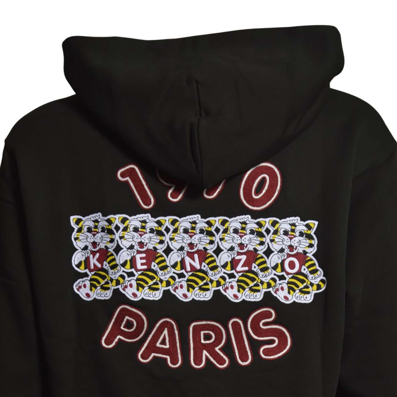 kenzo wild tiger embroidered classic hoodie 