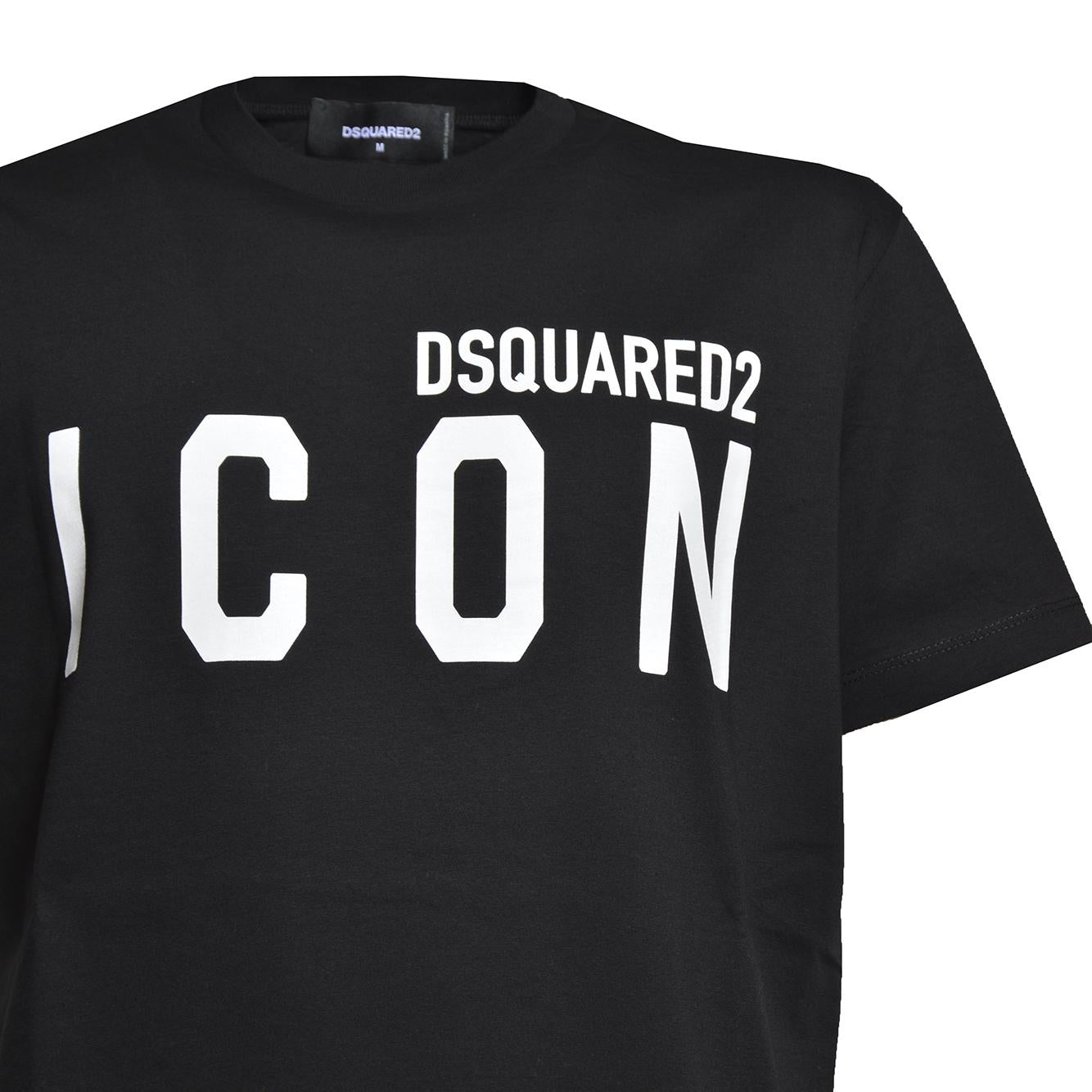 T-shirt nera con logo Icon Dsquared2 