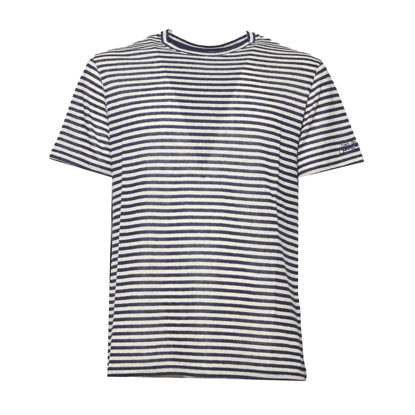 dover stripes man striped cotton-linen tshirt 
