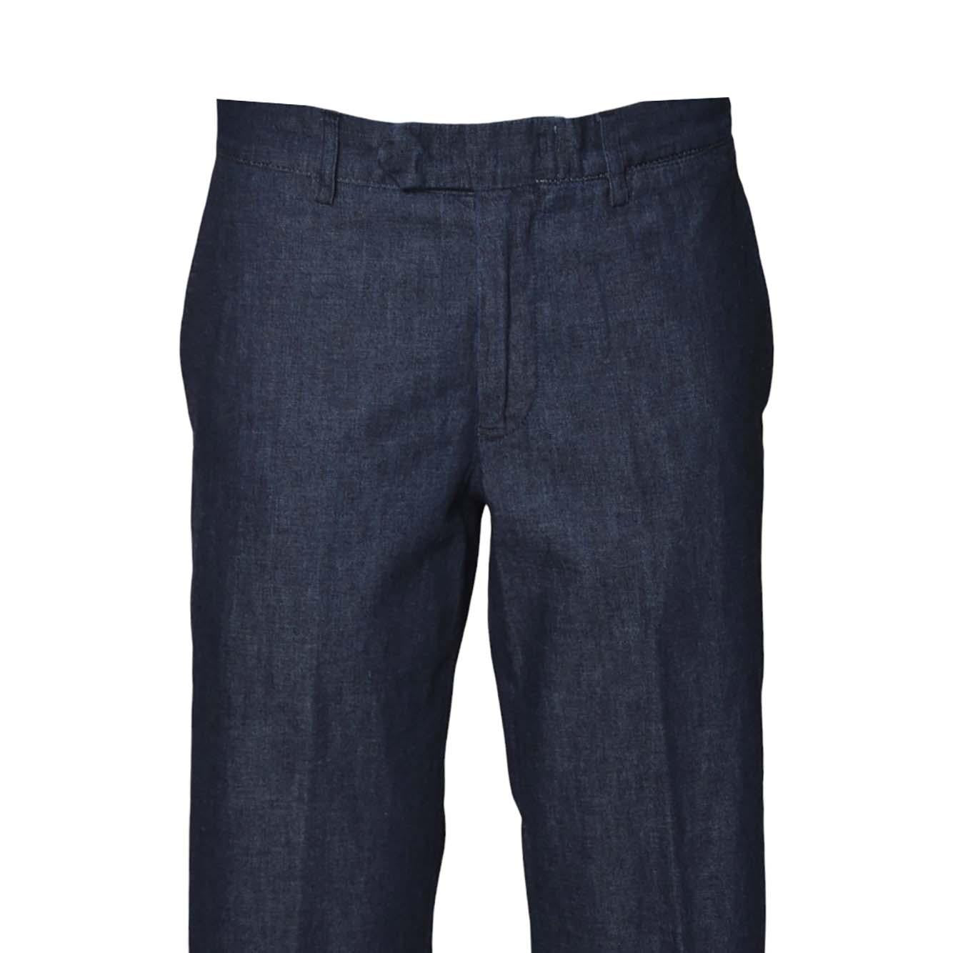Pantalone dritto in cotone denim blu Aspesi 
