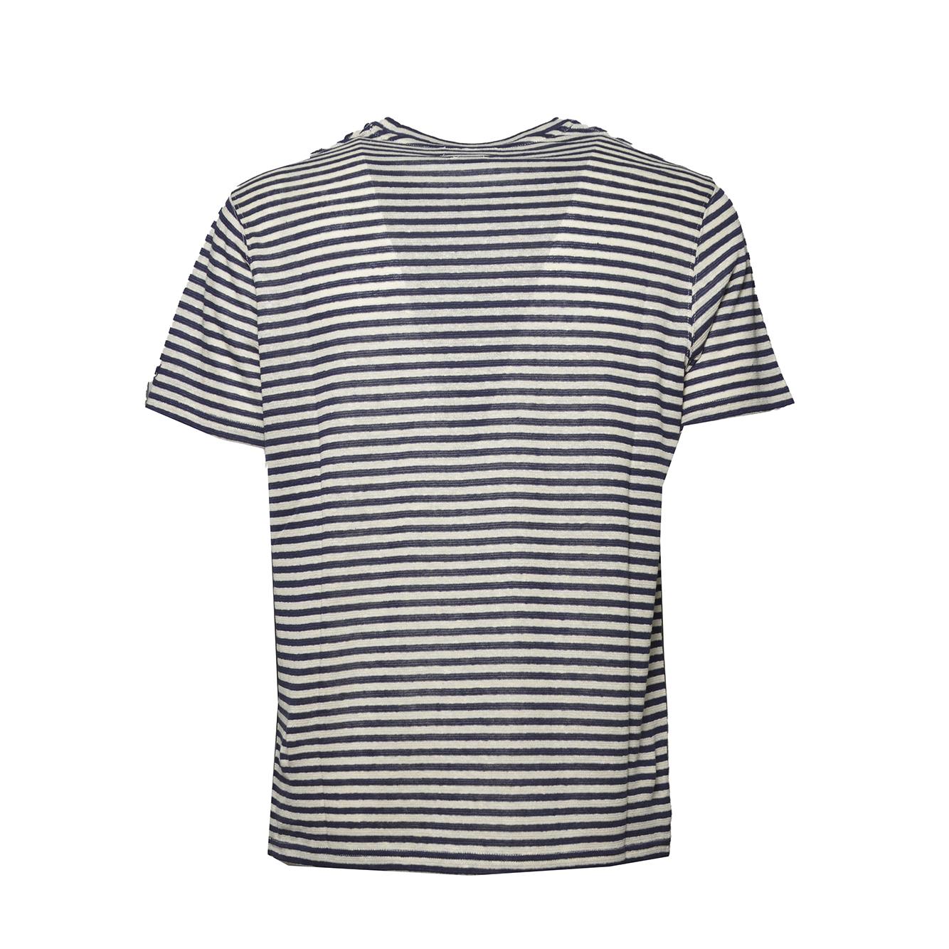 dover stripes man striped cotton-linen tshirt 