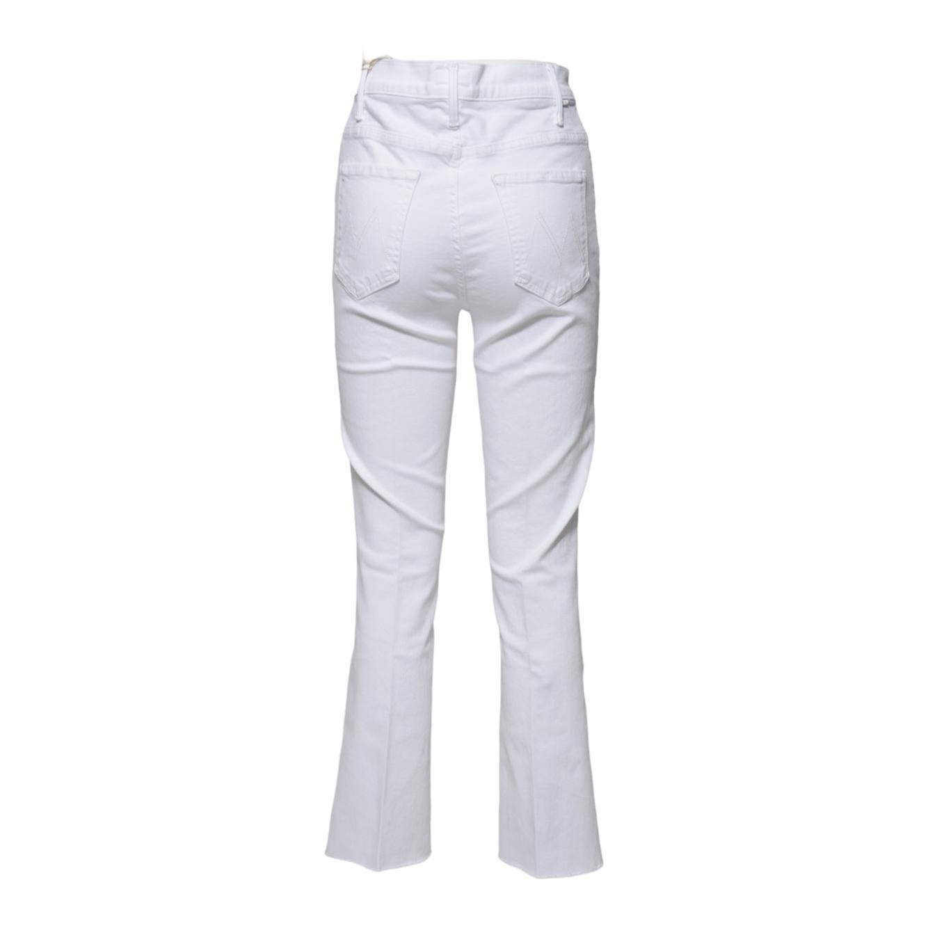 Jeans in cotone The Hustler Ankle Fray bianco Mother Women 