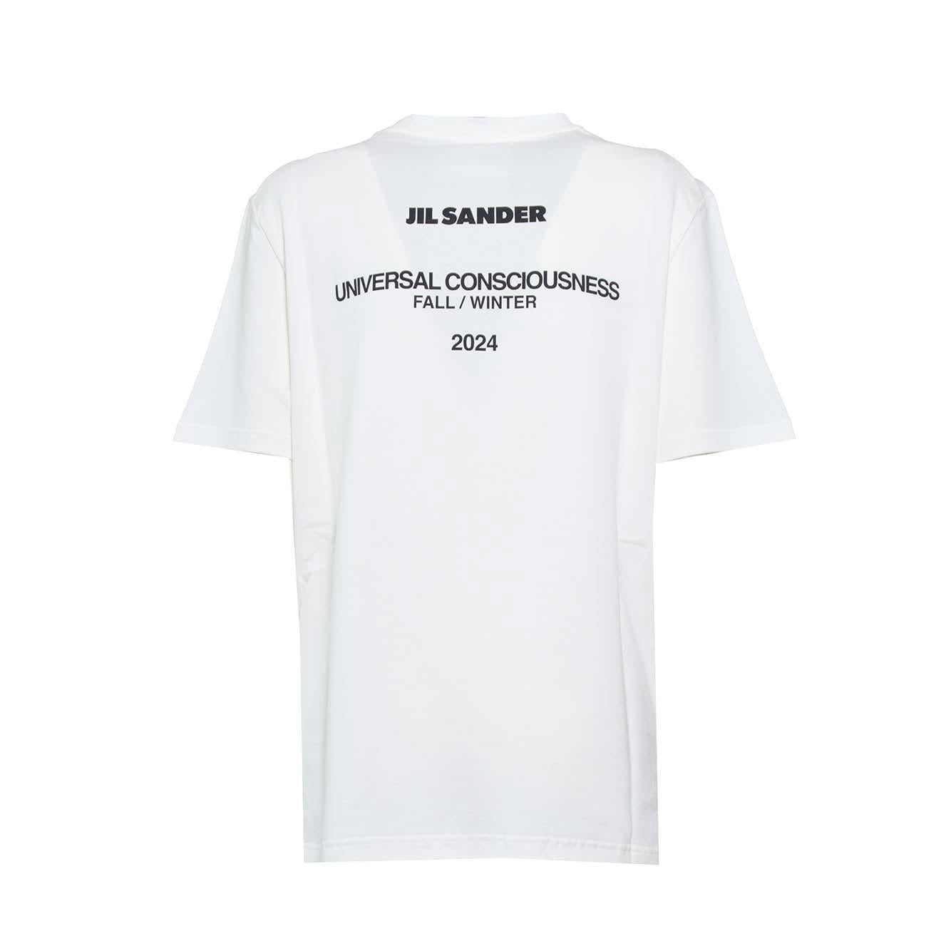 T-shirt Universal in cotone bianco Jil Sander 