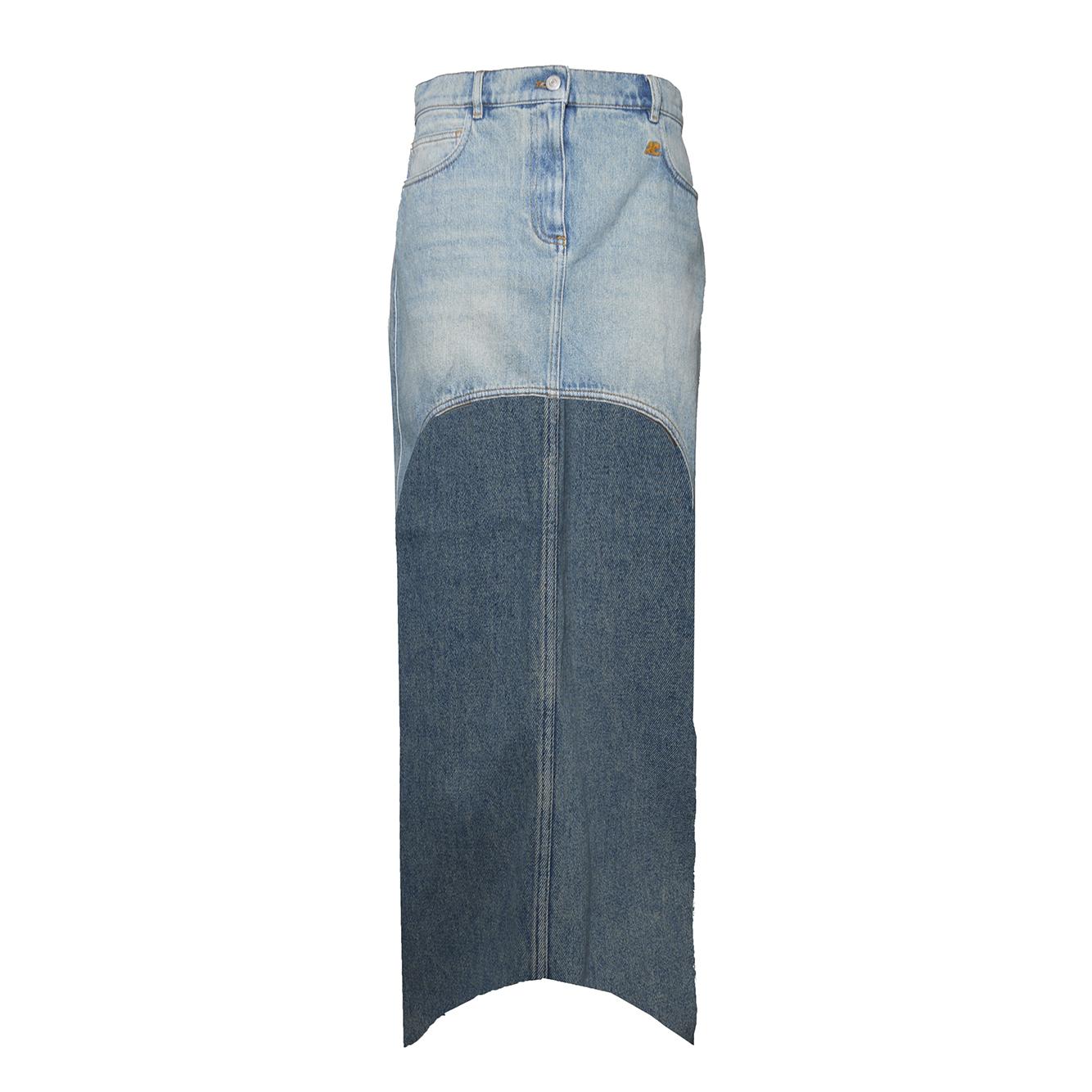 skirt circle edged denim 