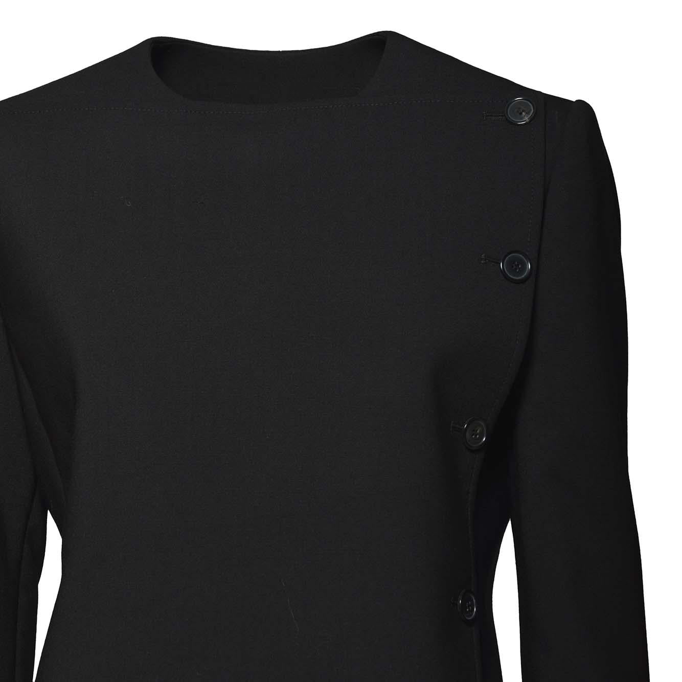 Giacca Oblique sartoriale in lana nera Courregès 