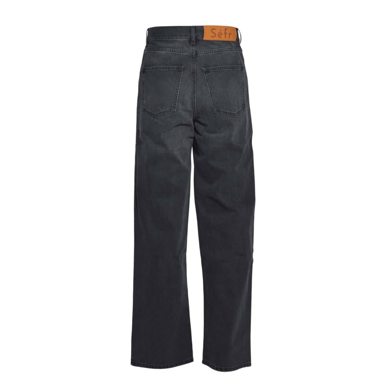 wide cut jeans black marble 
