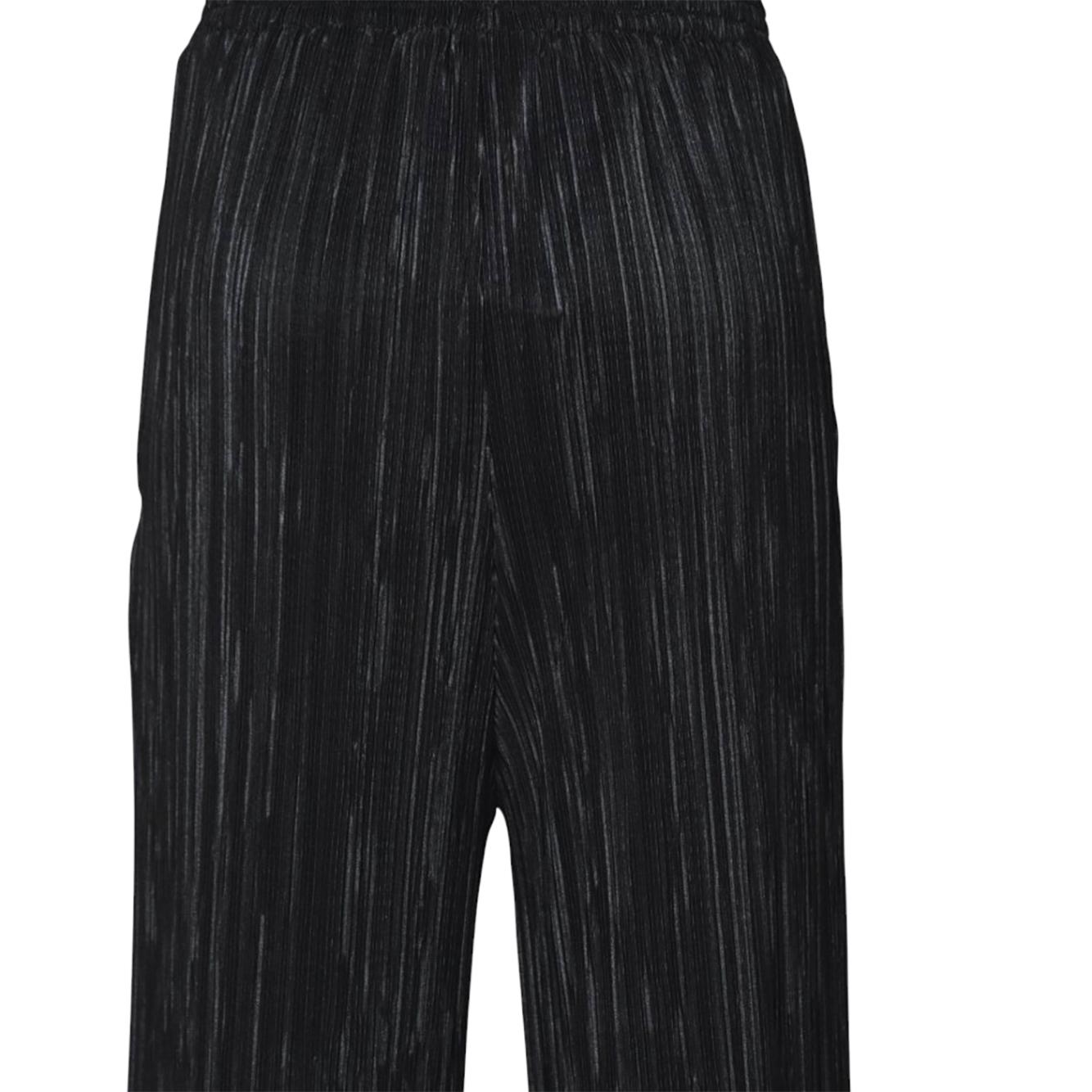 Pantalone a palazzo plissè nero Solotre 