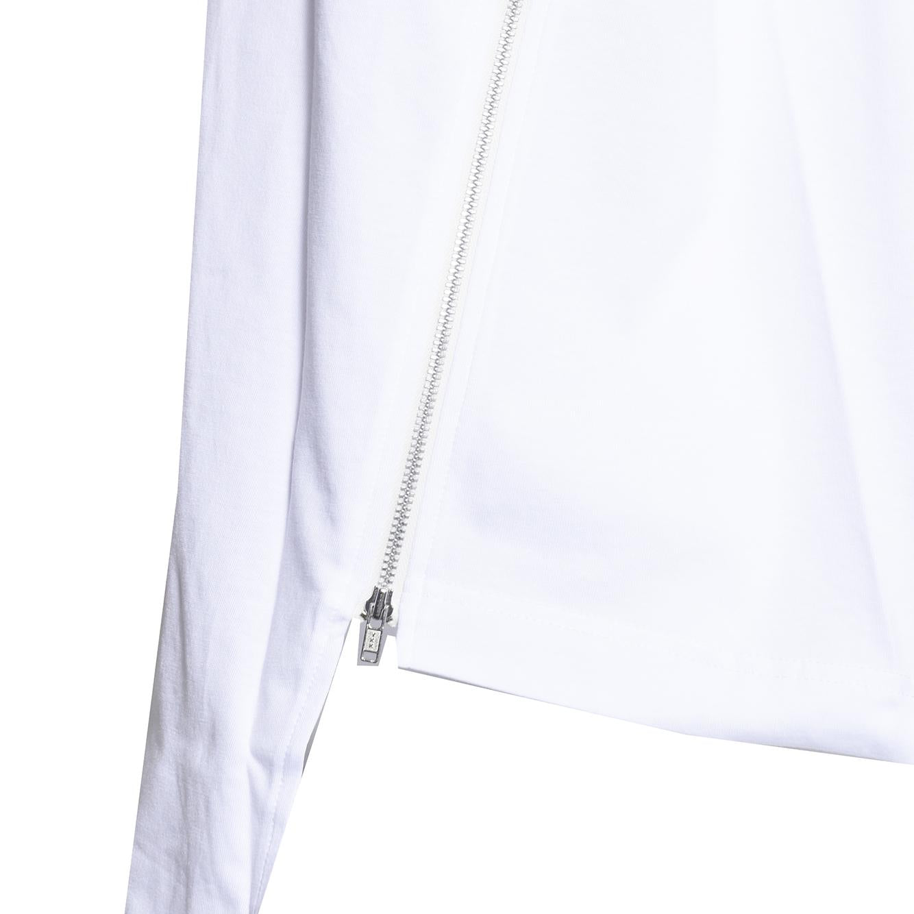 mens t-shirt zip con spacco 