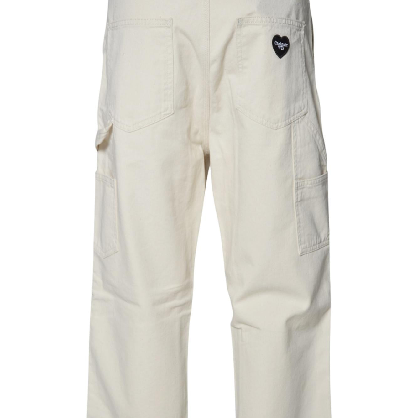 Pantalone W Pierce Straight in cotone beige Carhartt Wip 