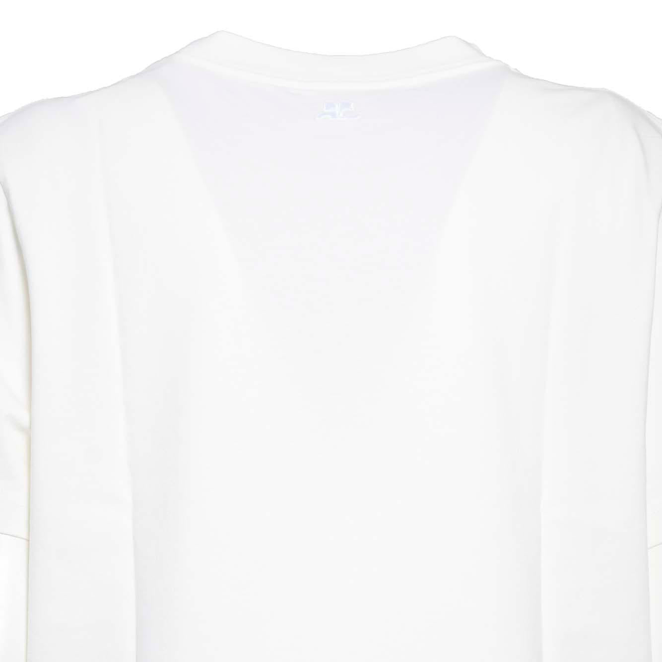 T-shirt Ac in cotone bianco Courregès 