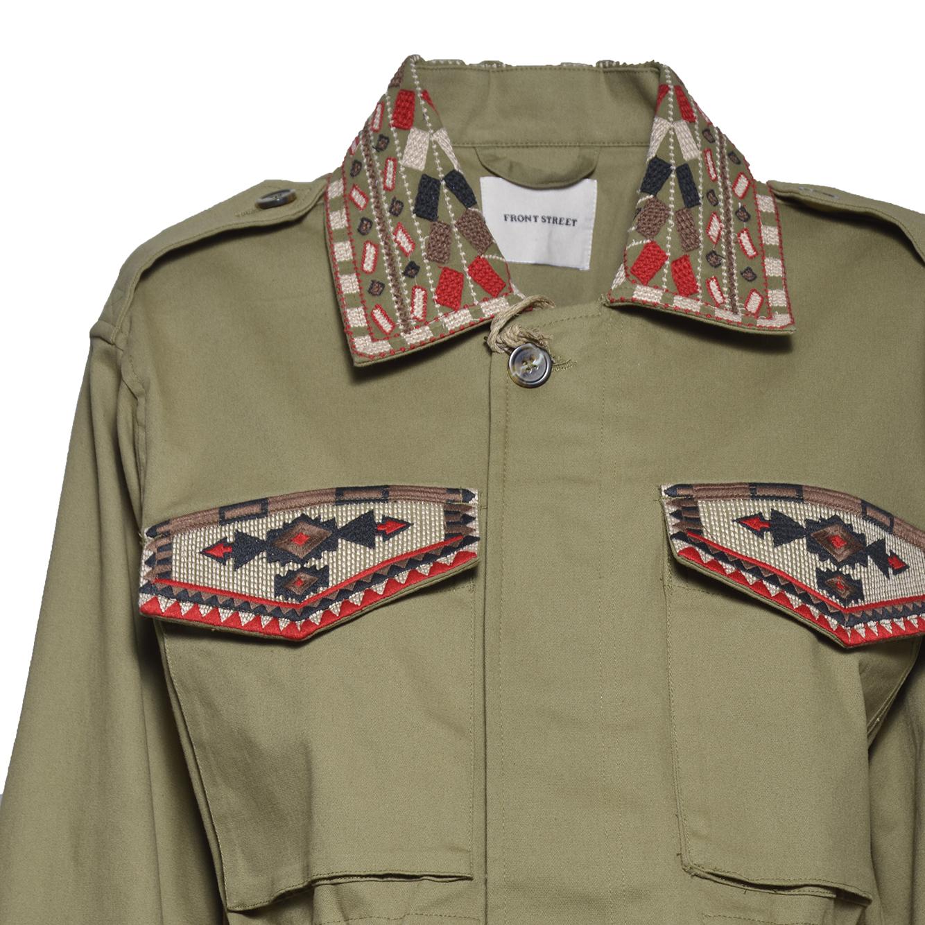 embroidered safari jacket 