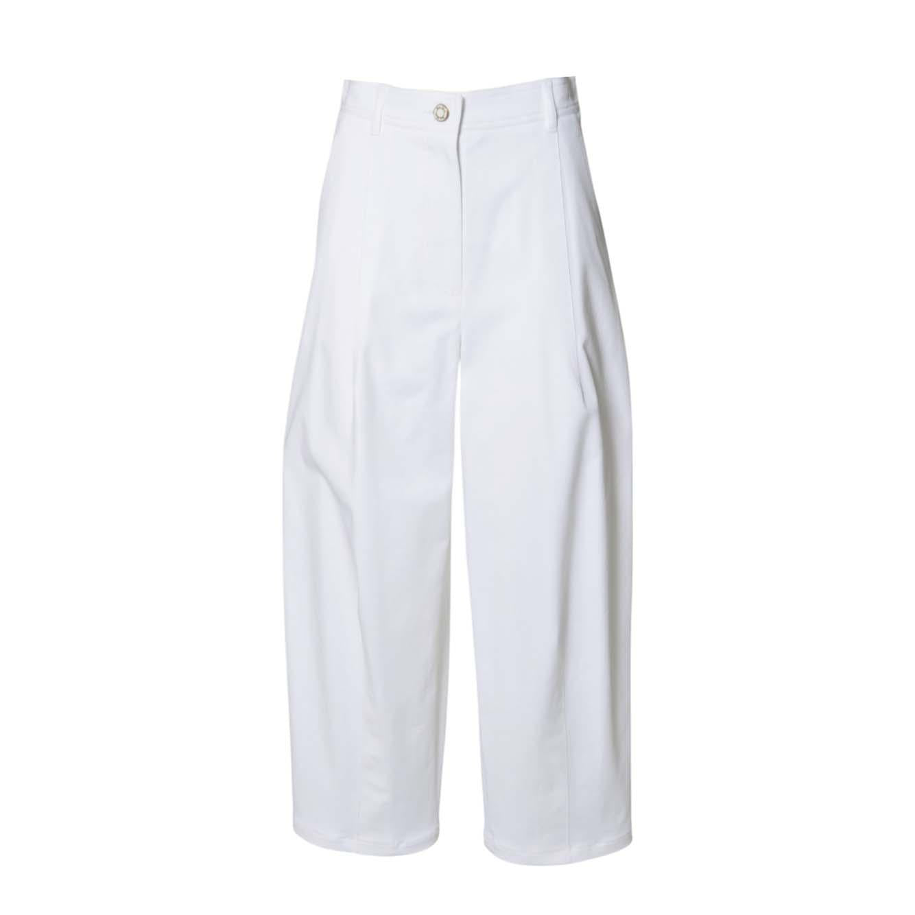 Pantalone Mina baggy in twill bianco Max Mara 