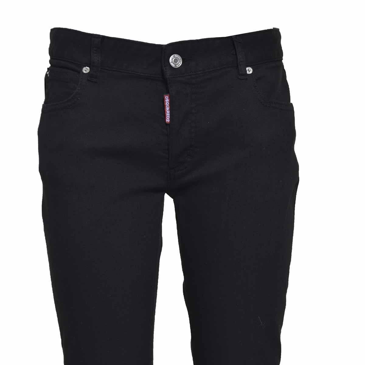 Jeans Twiggy Flare a vita media nero Dsquared2 