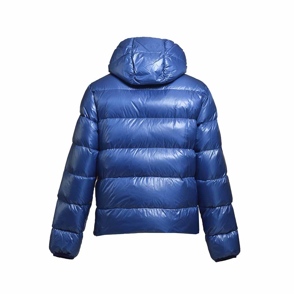 Piumino Budd in tessuto lucido azzurro Aspesi 