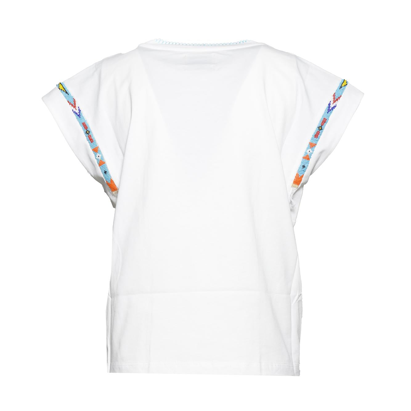 t-shirt boxy con passamaneria perline 