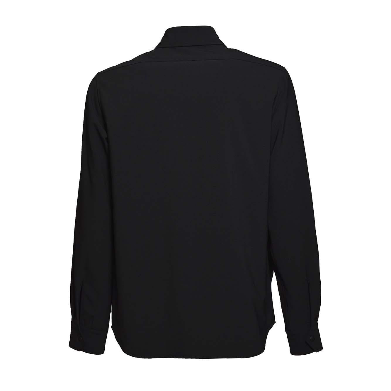Overshirt in flanella imbottita nera Aspesi 