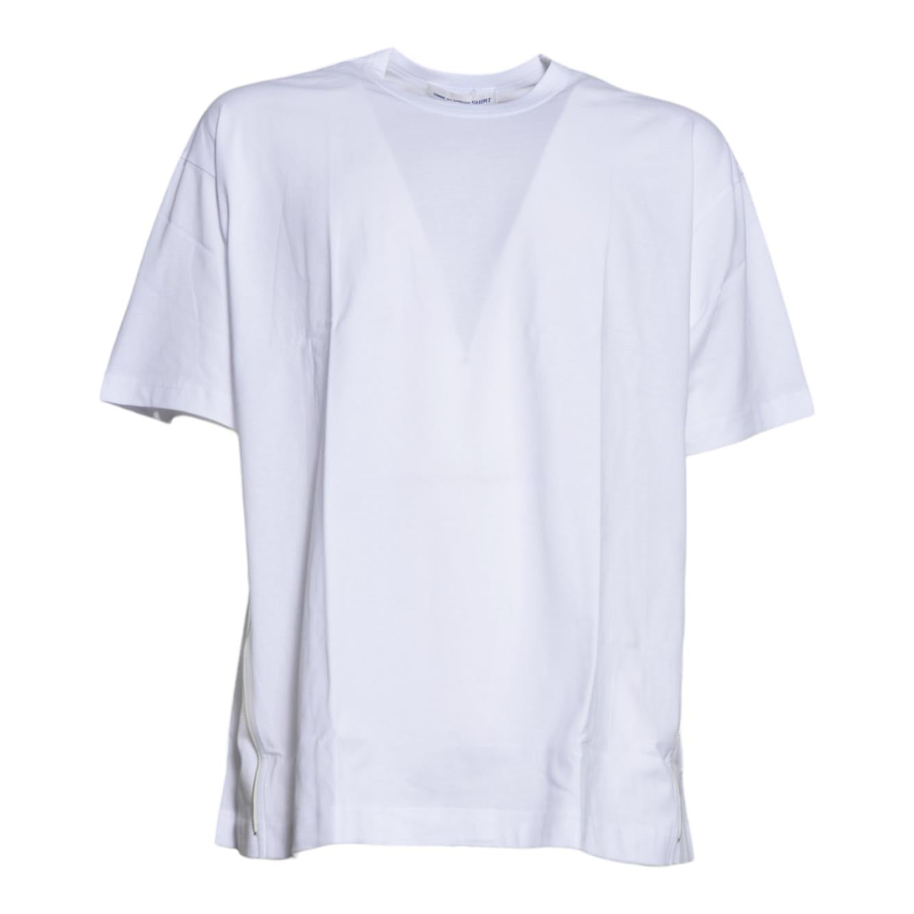 mens t-shirt zip estensione laterale 
