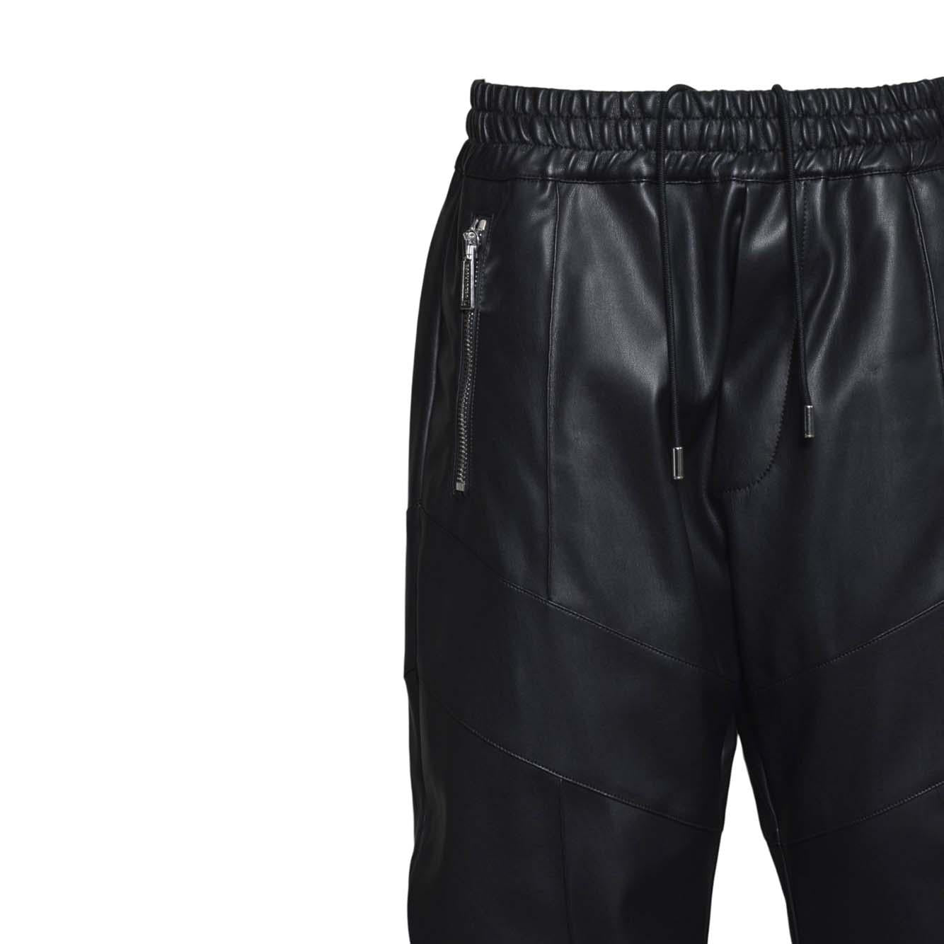 faux leather jogging pant 