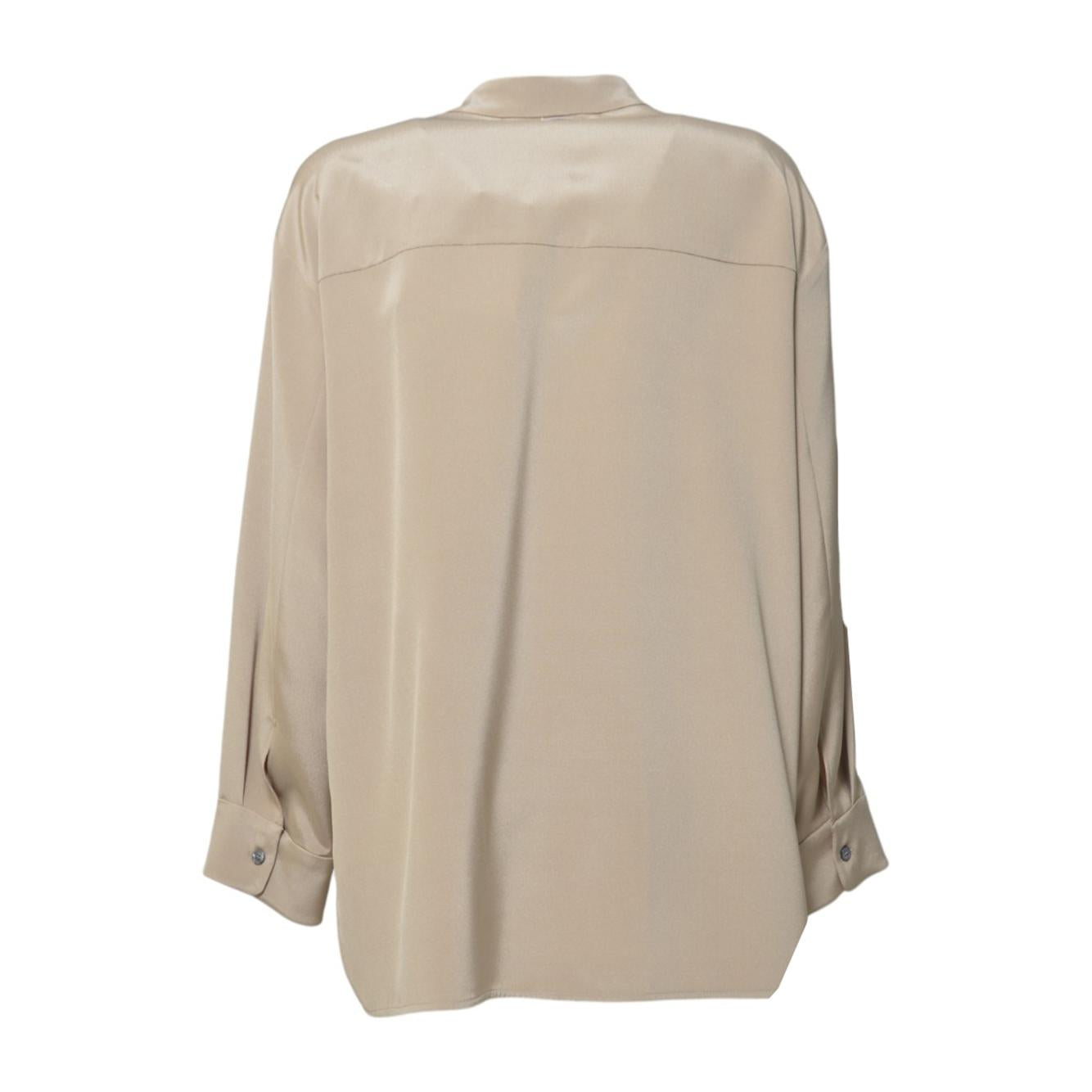 Camicia Leticia sahariana in seta beige scuro 'S Max Mara 