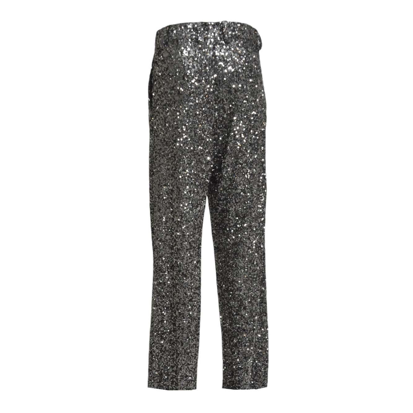 Pantaloni Submarine in paillettes argento Nineminutes 