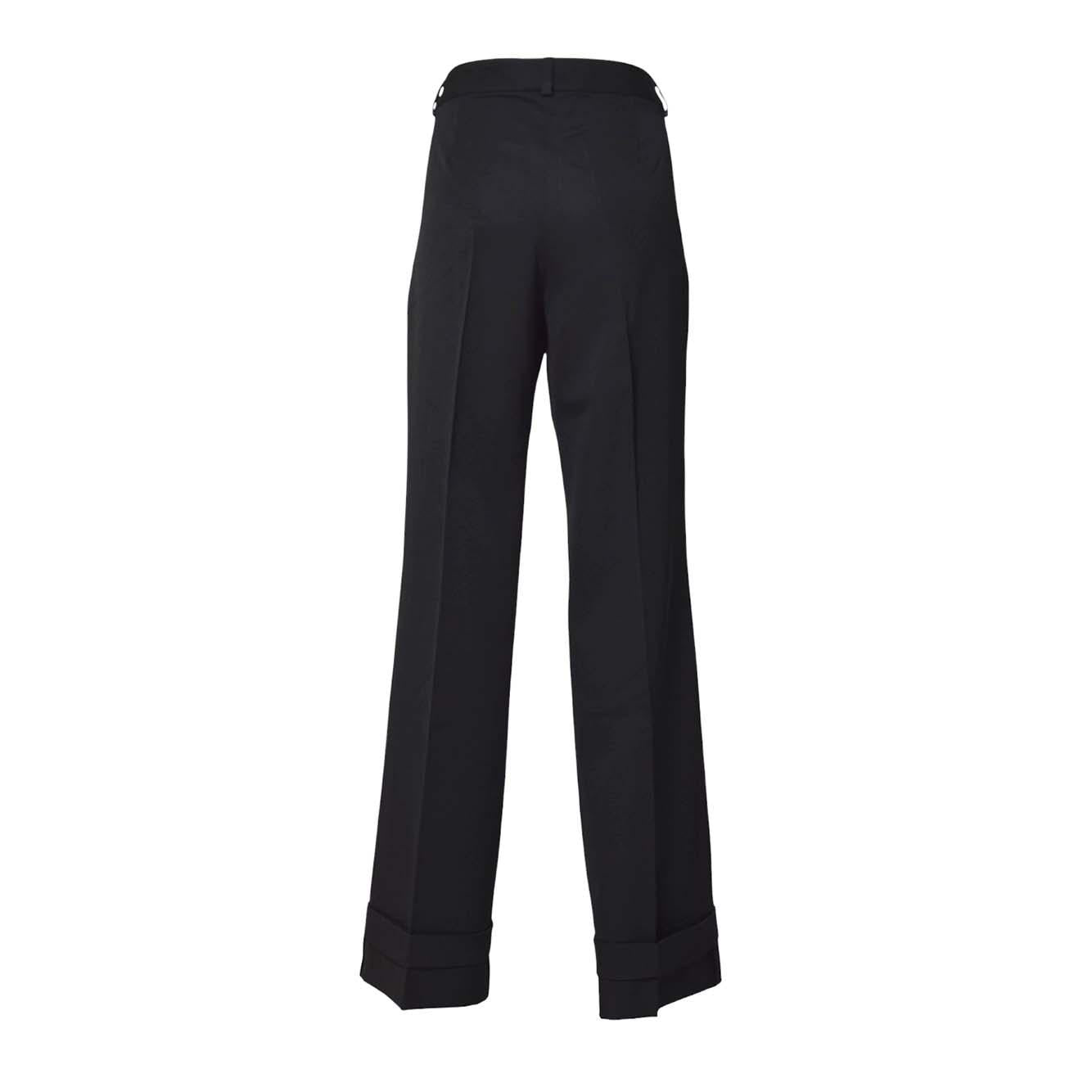 hip trouser coarse black garbadine 