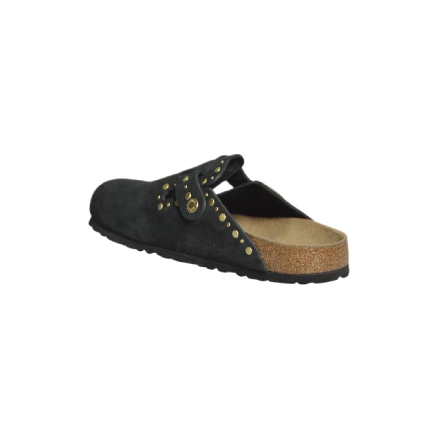 boston rivet black, suede leather calzata stretta 