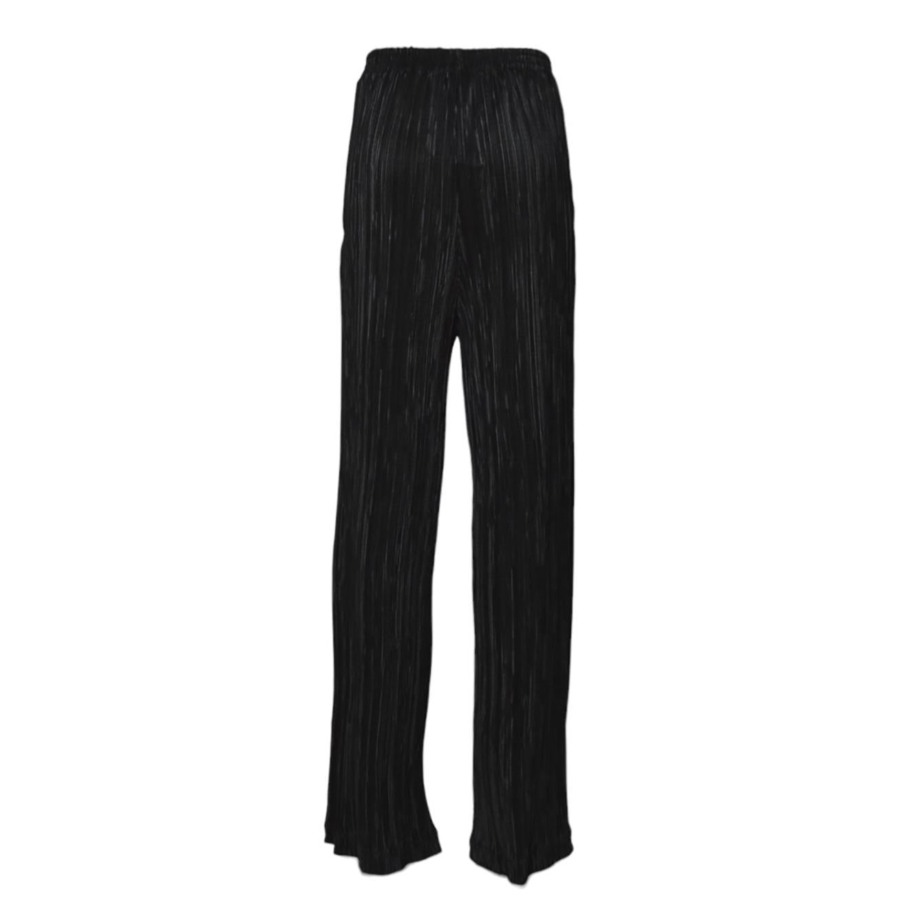 Pantalone a palazzo plissè nero Solotre 