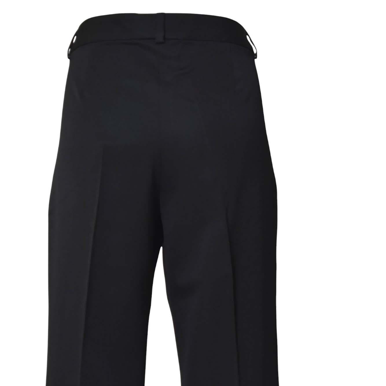 hip trouser coarse black garbadine 