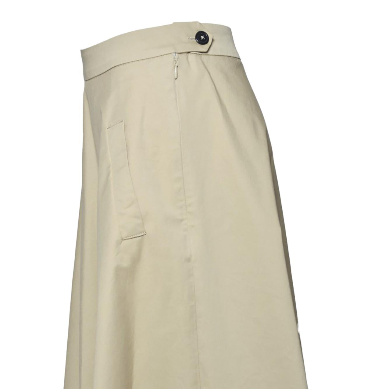 Gonna Audrey midi in cotone beige Room52 