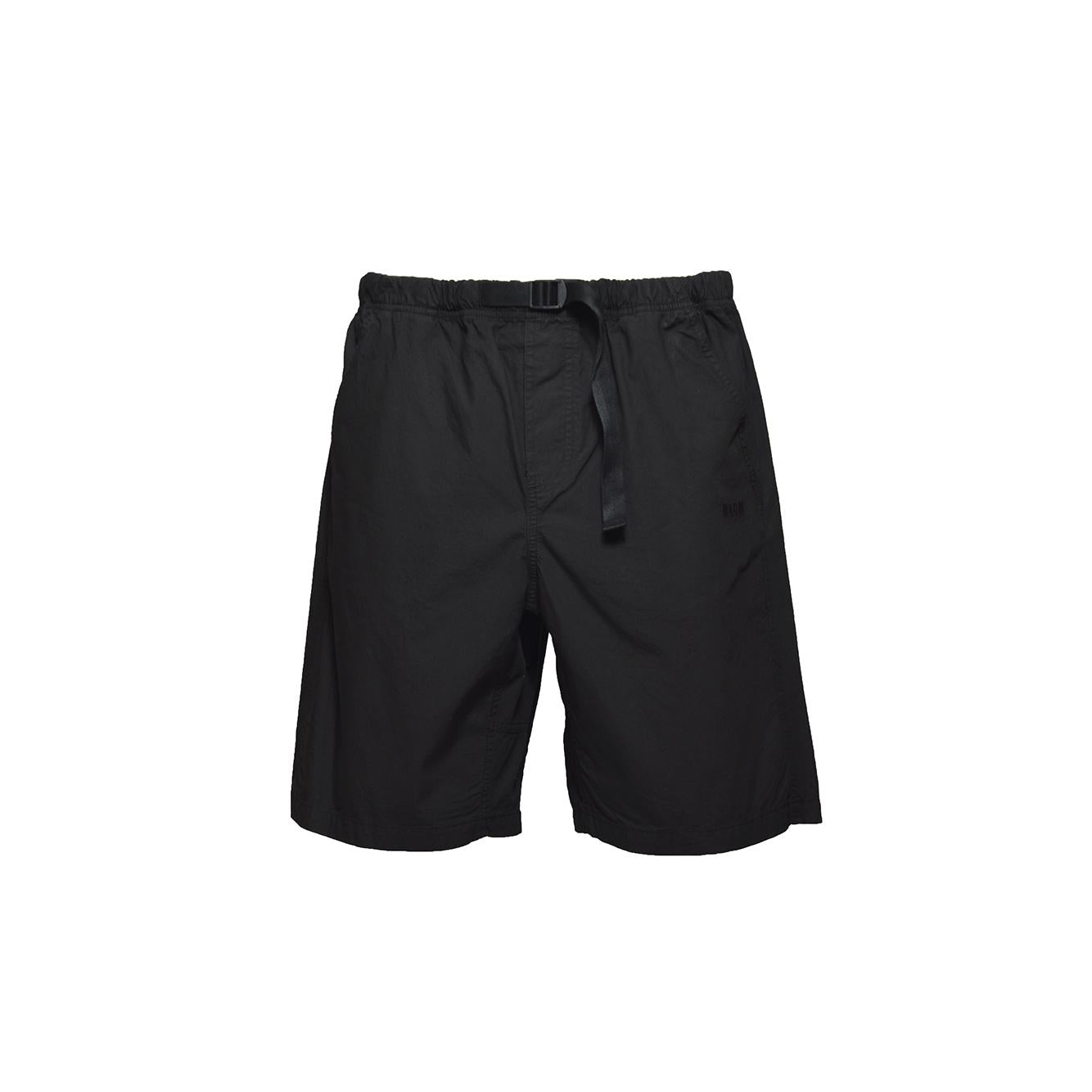 Bermuda in cotone nero con fibbia MSGM 