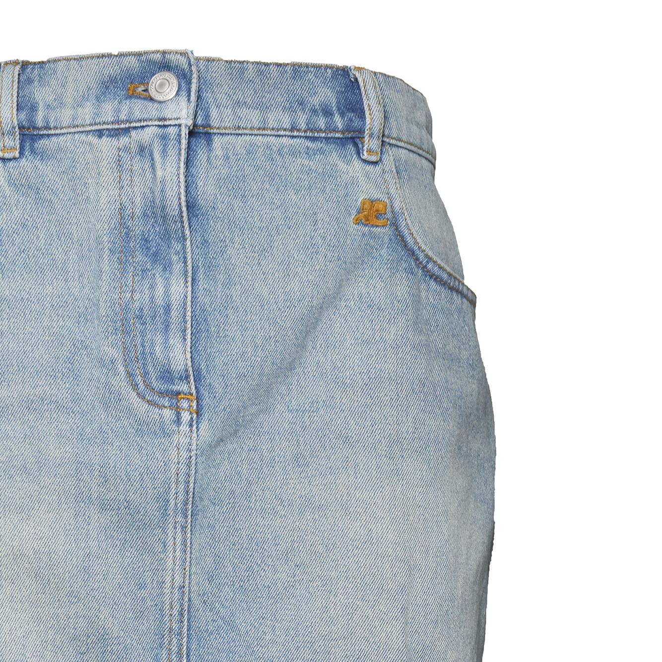 skirt circle edged denim 