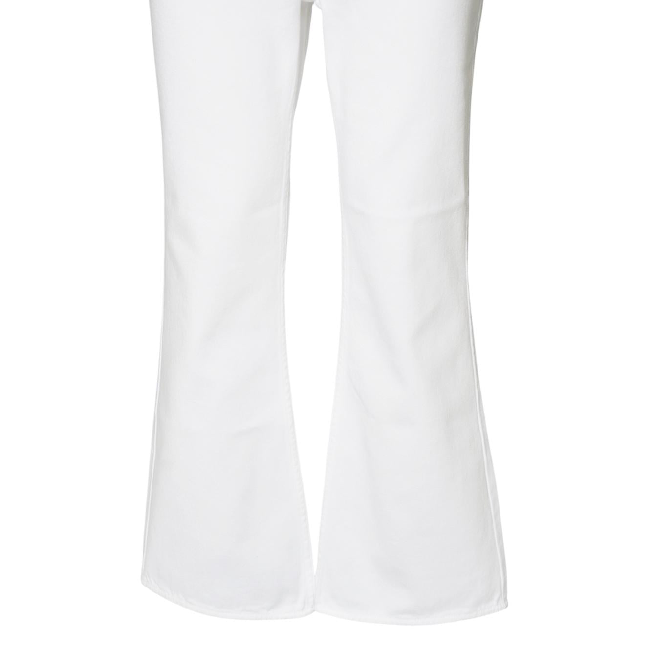 Pantalone dritto in cotone denim bianco Aspesi 